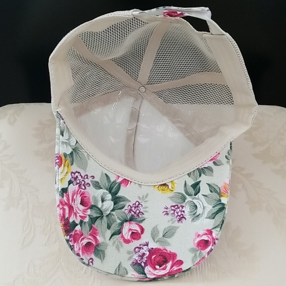Floral Print Mesh Cap NWOT - Picture 8 of 9